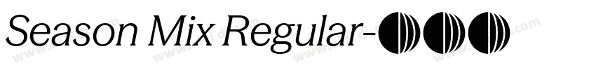 Season Mix Regular字体转换
